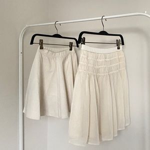 (SET) 2 off white skirts